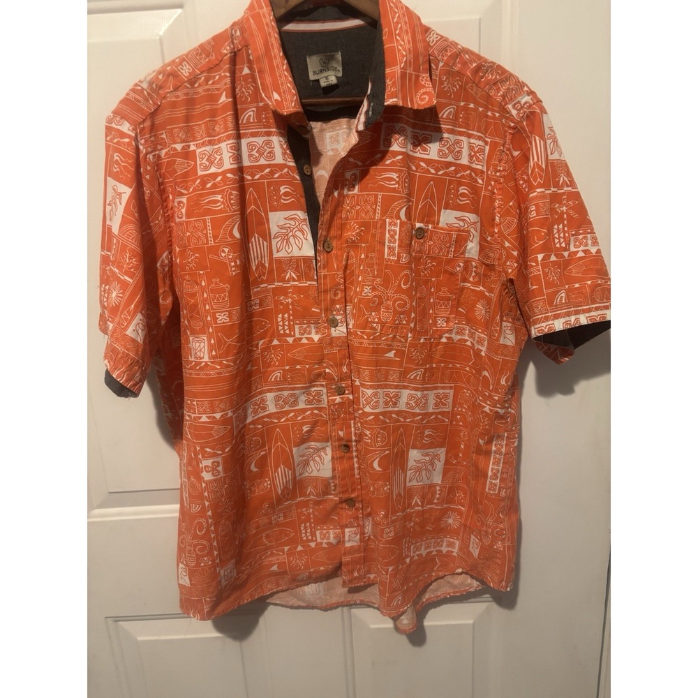 Burnside Hawaiian Shirt Men's XL‎ Button Up Short Sleeve Beach